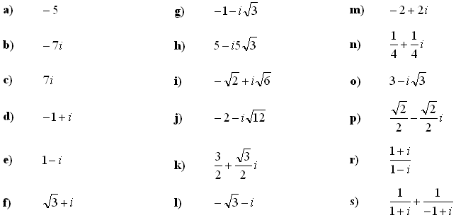 Complex numbers and complex equations - Exercise 5
